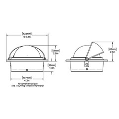 Ritchie F-83 Voyager Compass – Flush Mount – Black F-83 UPC 010342141002