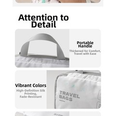 Compressible Waterproof Polyester Bag with Handle for Travel 27x13x10cm