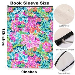 Book Sleeve Book Lovers Gifts Waterproof Books Pouch Protector Pink Flower 1273