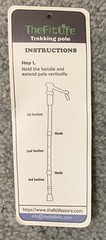 The Fit Life AntiShock Trekking Poles Aluminum Adjustable 26-53” Purple Black 5p