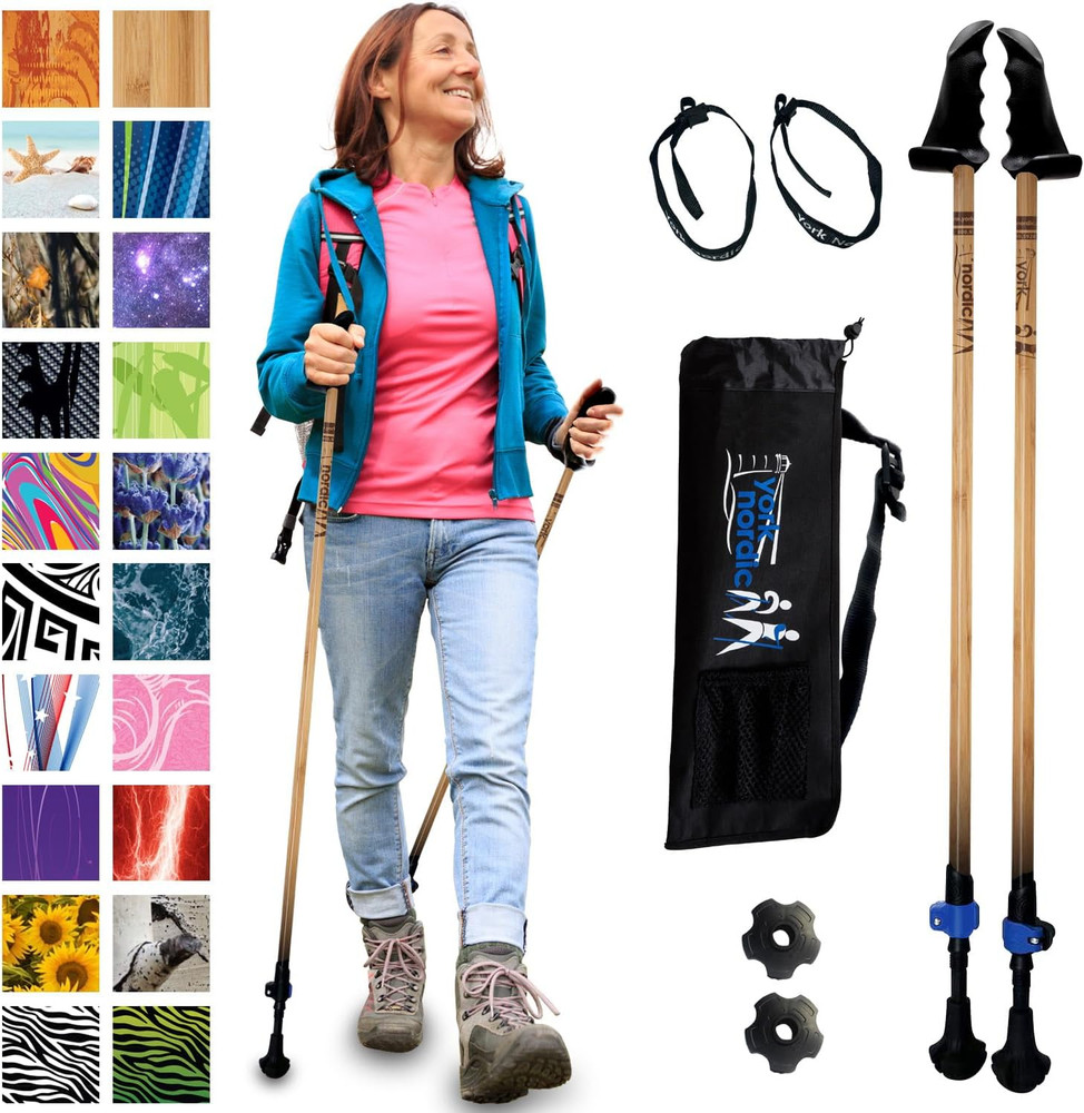 York Nordic Motivator Walking Poles for Balance and Rehab – Patented Stability G