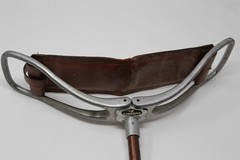 Vintage Gamebird Shooting Walking Stick Leather Seat – Made in England