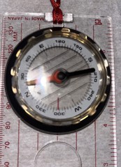 Vintage TC Baseplate Compass Made In Japan Adventurer Ruler Lanyard Hiking Camp