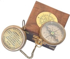 Brass Hiking Compass | Engraved Compass 2″ – Father to Son Gifts Mom to Son