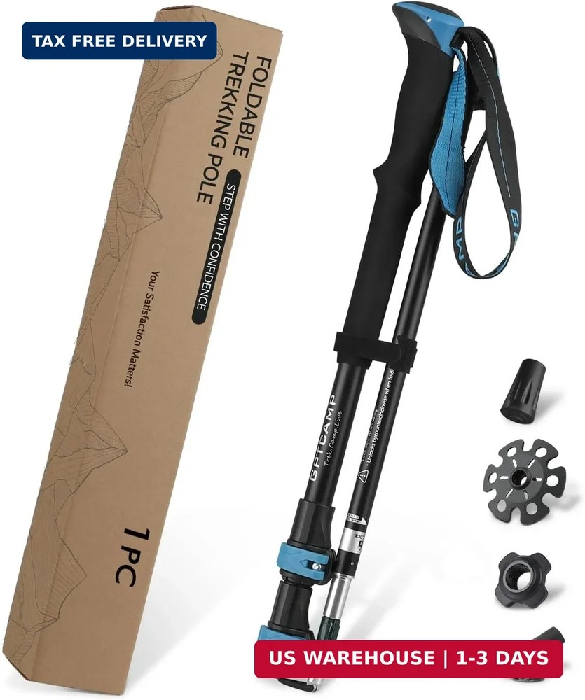 GPTCAMP Collapsible Hiking Sticks,Lightweight Folding Trekking Poles,Adjustable