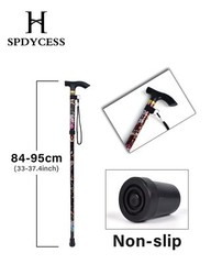 Folding Walking Sticks Aluminum Colorful Floral Walking Stick Folding Le…