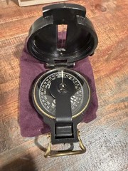 Vintage ~ Lensatic Engineer Compass ~ Original Box / Storage Pouch / Directions