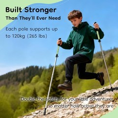 2-Pack 7075 Aluminum Ultralight Folding Trekking Poles, Professional Walking