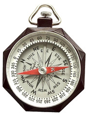 ORIGINAL VINTAGE TAYLOR LEEDAWL POCKET COMPASS IN BROWN BAKELITE CASE