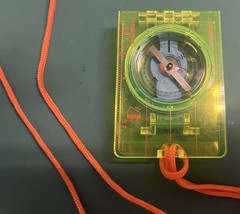 Ultimate Survival Hi Vis. Lensatic Map Compass Made In USA Used Great Condition