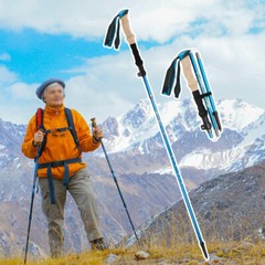 260G Folding Trekking Pole Aluminum Alloy Alpenstock Collapsible Walking Stick.
