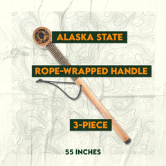 SE 3 Piece 55″ Detachable Pine Wood Walking/Hiking Stick with Metal Tip, Reinfor