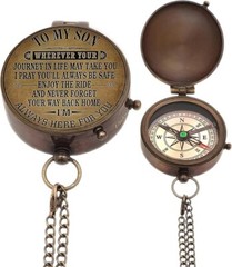 son gifts from mom and dad son compass with leather case son graduation gift
