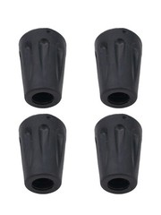 Safety Extend Lifespan Rubber Ferrules for Cane Crutch Tip Ends (4Pcs)