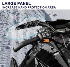 Transparent Handguards Protector Wind Deflector for Ski-Doo REV Gen5 / Gen4 /