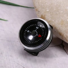 Slide on 25MM Watch Wrist Band Strap Compass Outdoor Waterproof Survival Gadget