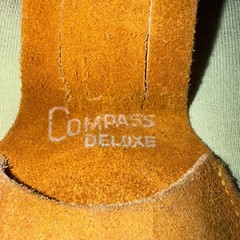 Vintage 1950s Compass Deluxe Glass Compass with Original Leather Belt Pouch