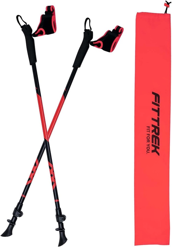 Aluminum Nordic Walking Poles with Ergonomic Grip – 2 Pack