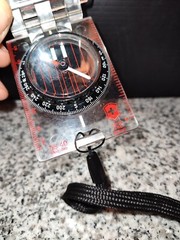 Original Military Field Compass w/Mirror & Strap Vintage Swiss Army DS40 Compass