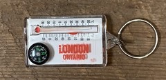 1990S Canada Keychain Thermometer Compass