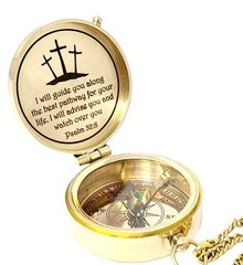 The New Antique Store – 2In diameter Compass with ‎1.97×2.36×0.79 Case, Brown