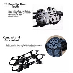 Compact Ice Cleats 140g with 24 Strand Design for Easy Carry in Winter