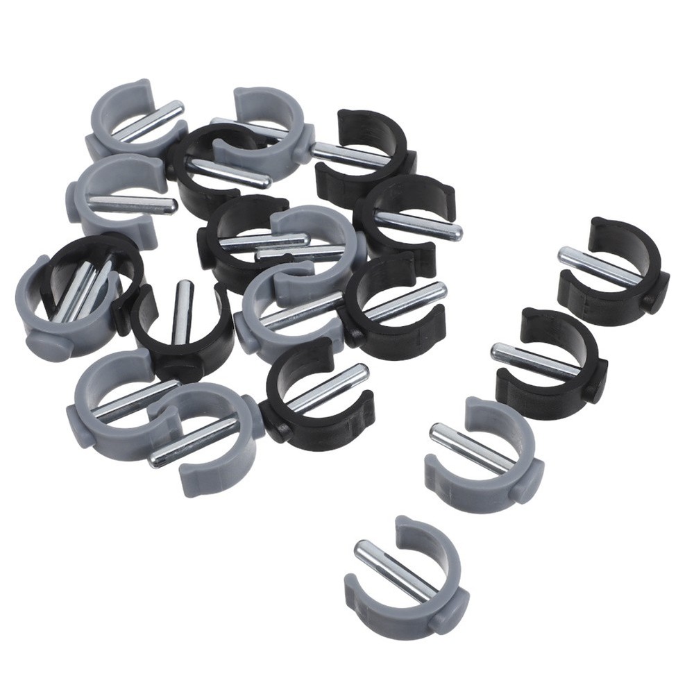 20 Pcs Crutch Accessories Tips Replacement Canes Latch Pin C-shape Clamp