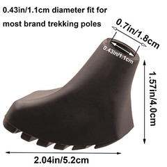 Trekking Poles Tips Set – Pack of 6 to 8 Replacement Rubber Trek Cane Foot_6pcs