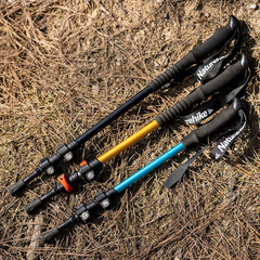 Outdoor Walking Stick Aluminum Alloy Alpenstock Telescopic Hiking Trekking Pole