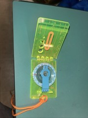 Ultimate Survival Hi Vis. Lensatic Map Compass Made In USA Used Great Condition