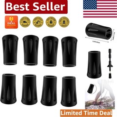 8 Durable Rubber Tips for Hiking and Walking Sticks – Fits Standard 11mm Poles