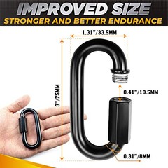 Heavy Duty Chain Quick Links, 1600 LBS Weight Capacity, Durable, Anti 6PCS 3”