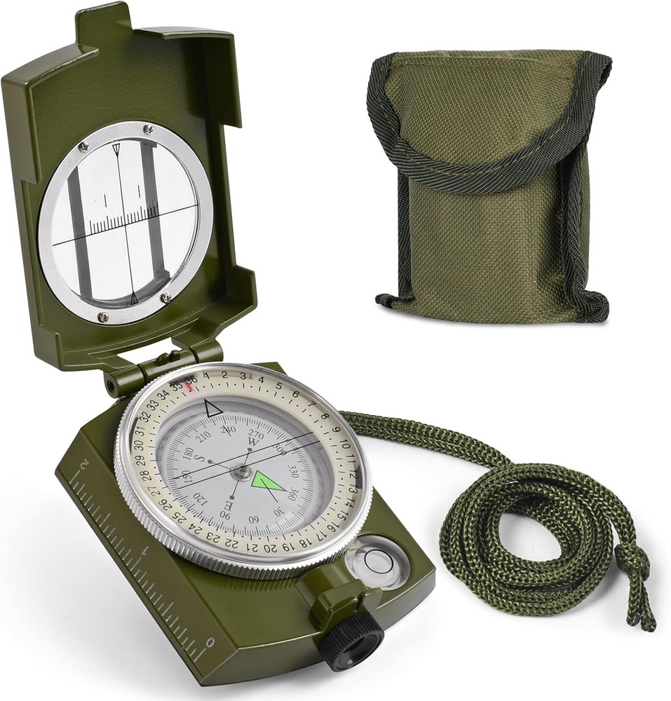 Compass, Hiking Compass for Survival with Lensatic – Water-Resistant Navy