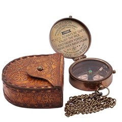RII Pocket Brass Compass, Nautical Navy Compass for Camping, Travelling,