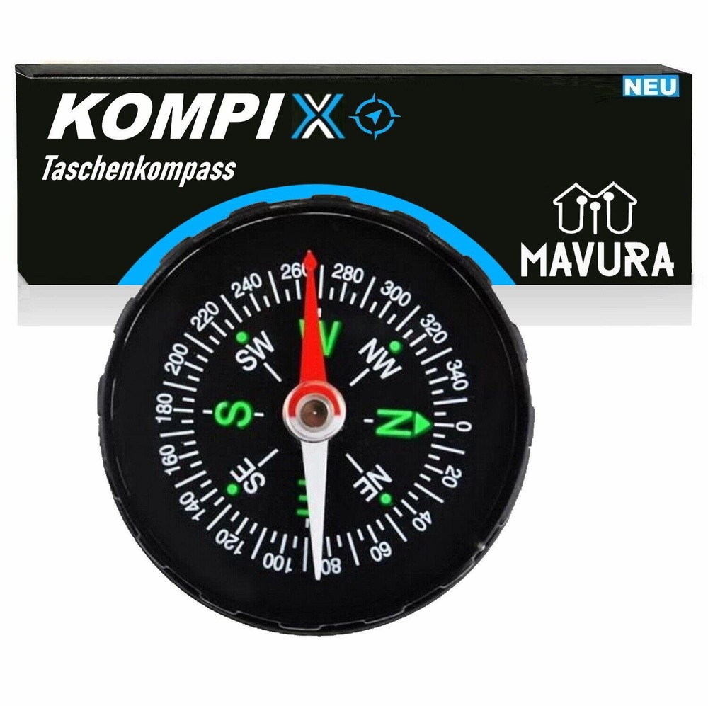 KOMPIX Mini Outdoor Compass Walking Compass Hiking Car Bike Pocket Compass