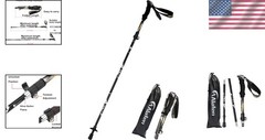 Durable Aluminum Folding Trekking Pole with Quick Lock – 49″ Extended Length