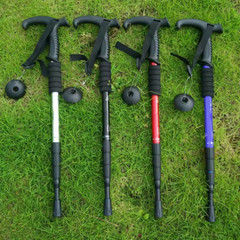 Pair of 2 Trekking Poles Walking Hiking Sticks Anti-shock Adjustable Alpenstock