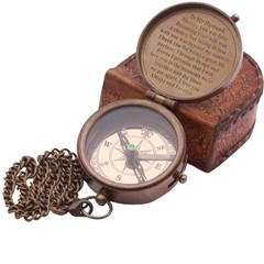 RII to My Husband I Love You, Brass Compass Engraved Gifts for Men, Bronze Gi…
