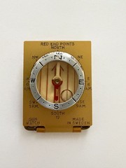 Vintage Silva Huntsman Compass with Original Plastic Case and Instructions