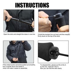 Foldable Wading Staff for Water Depth Safety – T7075 Aluminum High Strength P…