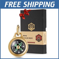 Compact Glow in the Dark Compass: Survival Keychain Pendant