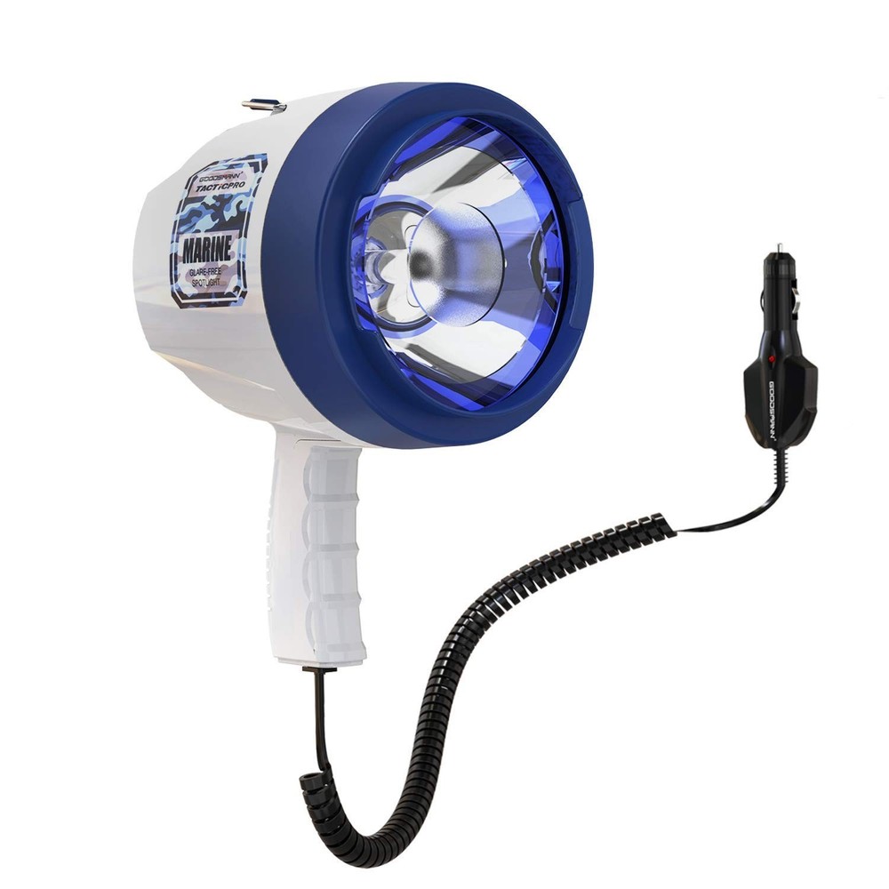 12V DC Marine Handheld Spotlight – Glare-Free Halogen Light for Boats & Outdoor