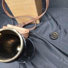 Vintage 1950s Weems & Plath Hand Bearing Compass With Wood Case And Strap