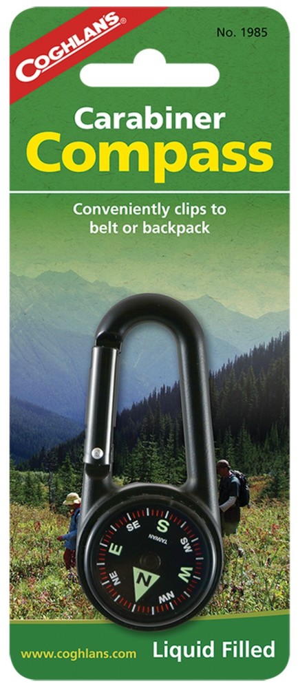 Coghlan’s Aluminum Carabiner Liquid Filled Compass