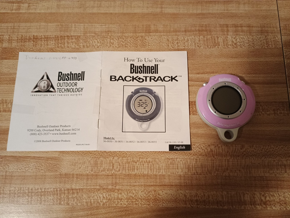 AS-IS Bushnell BackTrack GPS Personal Location Device Compass 360052 Pink