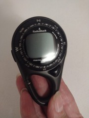 RadioShack 63-5027 Battery Powered Clock Handheld Digital Compass Carbiner Clip