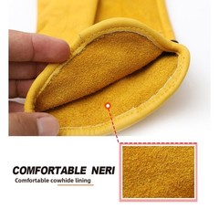 Leather Gloves for Campfire Cooking Flame Resistance and Ergonomic Grip