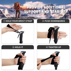 Collapsible Trekking Poles for Hiking – 2 Pack Collapsible Aluminum Walking Stic