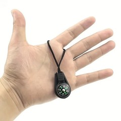 5-Pack Mini Survival Compass Waterproof Acrylic Pocket Compass with Lanyard Tool