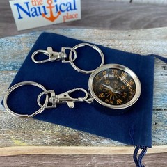 Brass Telescope & Compass Gift Set w/ Velvet Bag / Optional 27″ Chains -Necklace